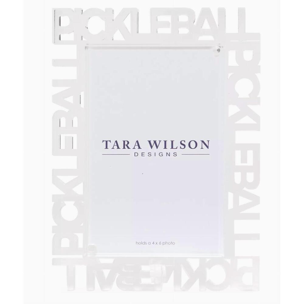 NEW TARA WILSON DESIGNS pickleball acrylic picture frame - 4 x 6 in clear